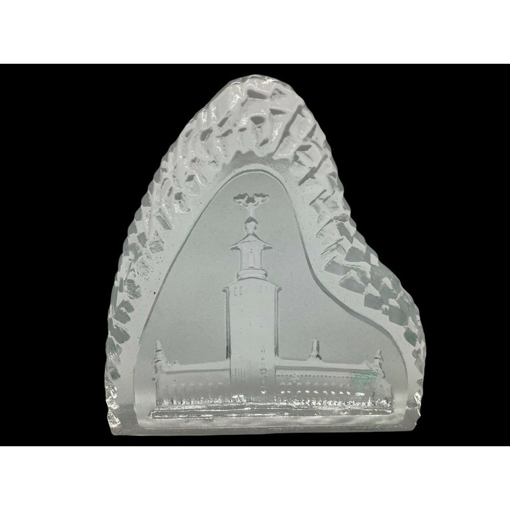 NyBro Frosted Crystal Sweden Paperweight